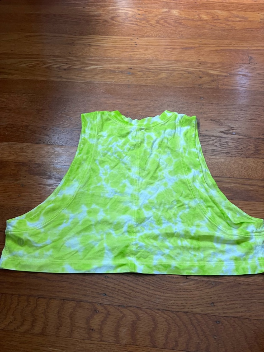 Women’s Lululemon Neon GreenTie-Dye Crop Tank - Sleeveless Racerback